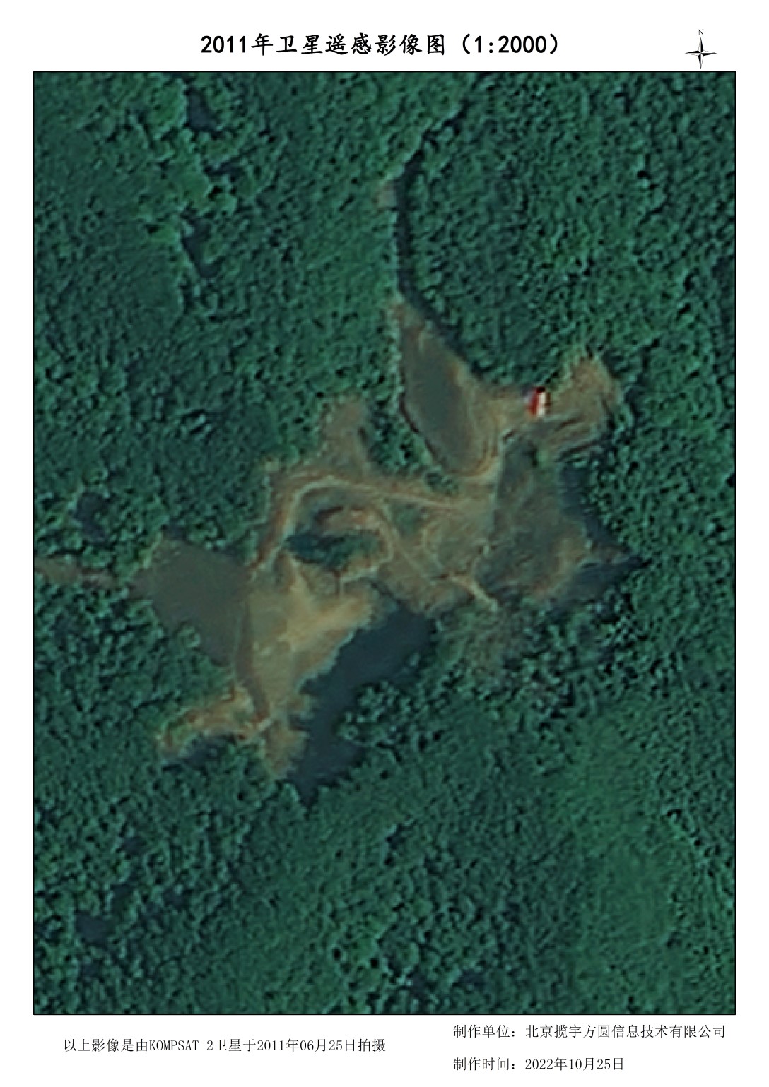 1米韩国卫星不同时节山林地貌破坏影像样例