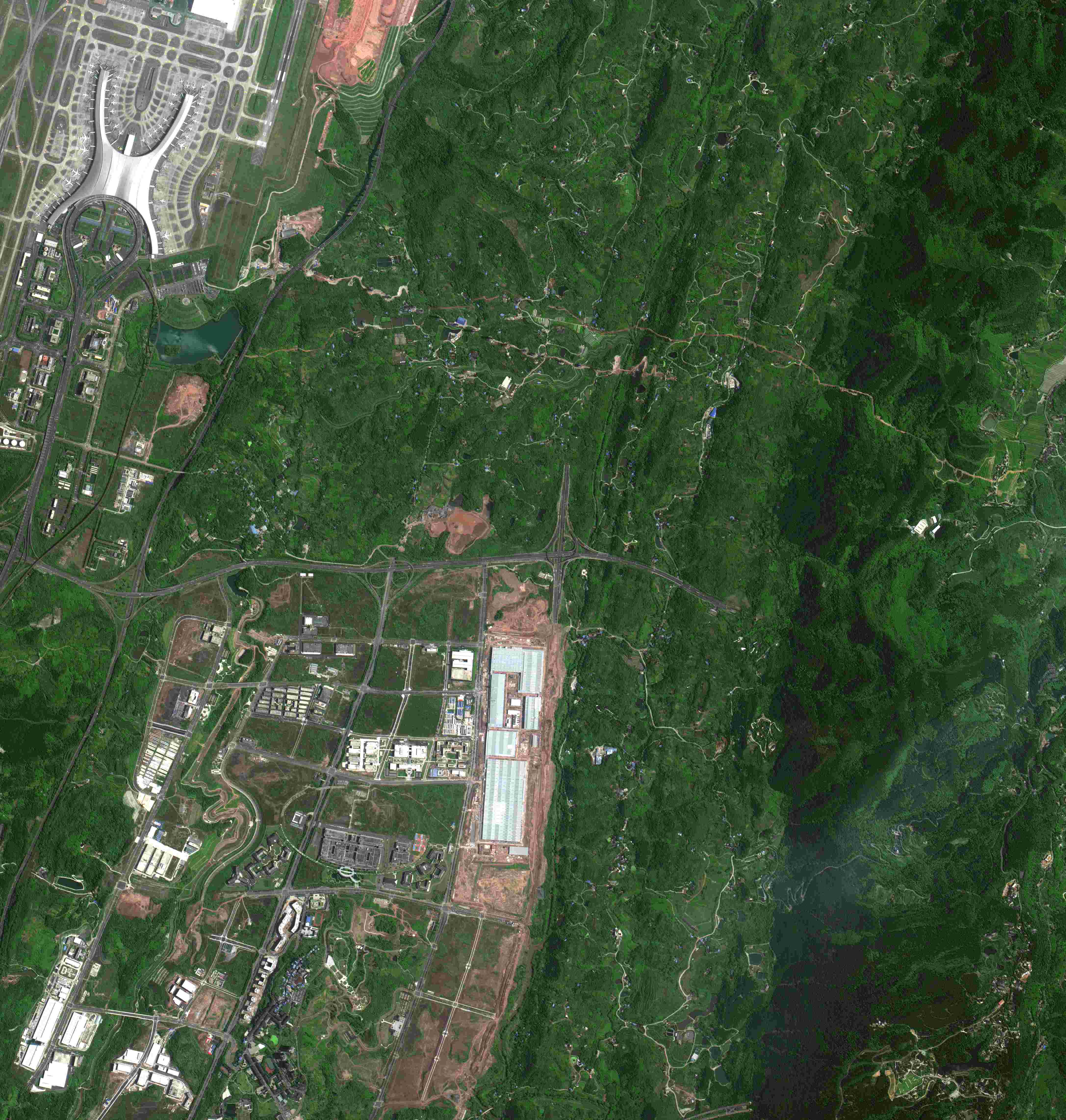 0.8米国产卫星影像地区不同示例