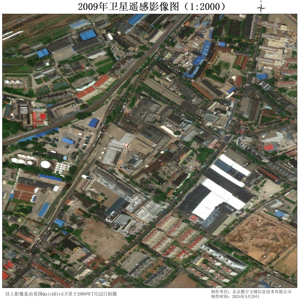 0.5m分辨率卫星不同时间段的城区建筑样例